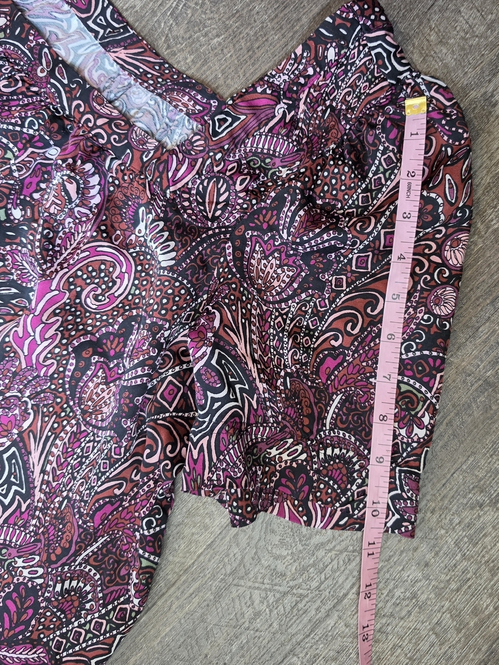 Maeve Anthropologie Lisabetta Tiered Maxi Dress Women's M Purple Paisley Satiny - Picture 11 of 15